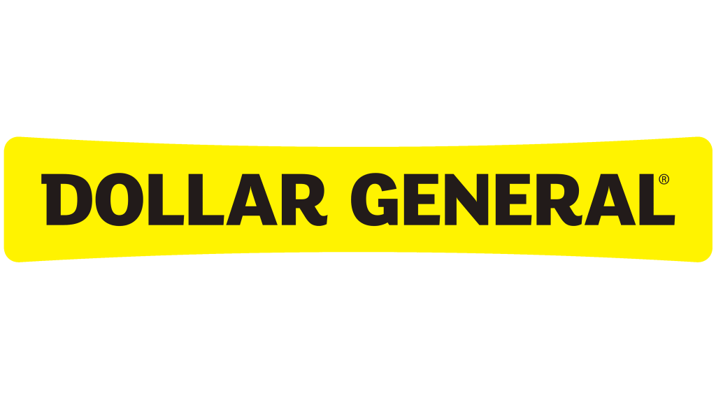 The bright yellow logo of Dollar General, a discount retail chain, prominently displays the company name in bold black letters in Uvalde County, Texas