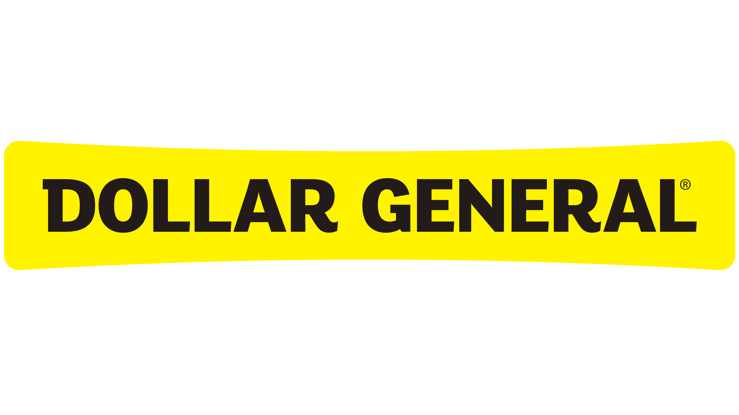 The bright yellow logo of Dollar General, a discount retail chain, prominently displays the company name in bold black letters in Uvalde County, Texas