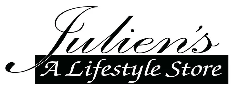 Julien's Lifestyle Store logo featuring elegant cursive script on a black and white background in Uvalde County, Texas