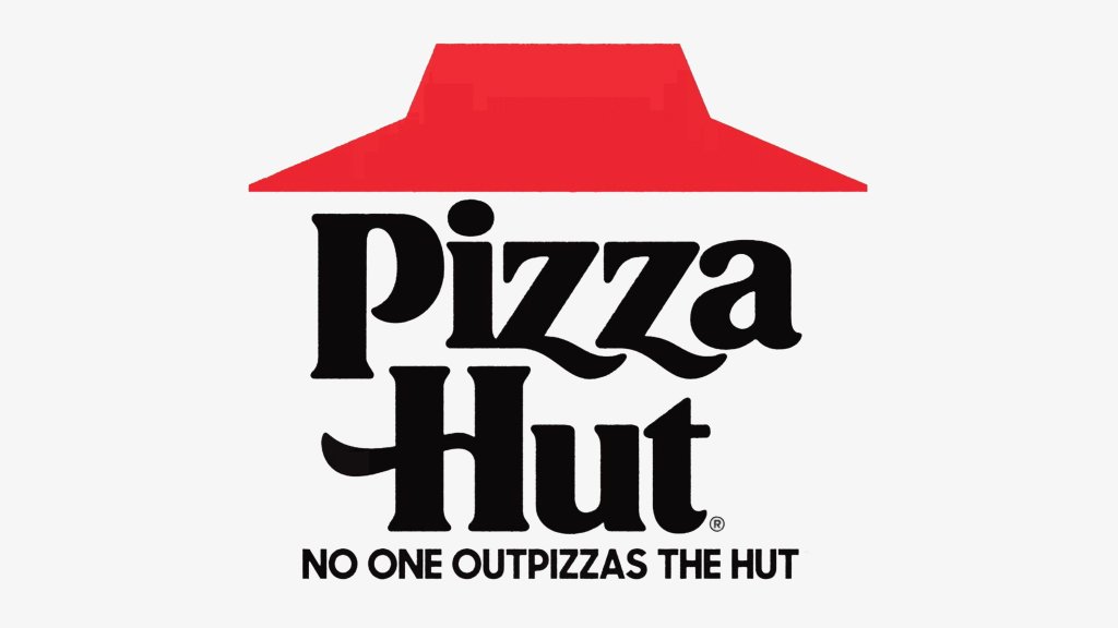 Pizza Hut logo featuring a red roof and black text with the slogan 'No One Outpizzas the Hut' in Uvalde County, Texas