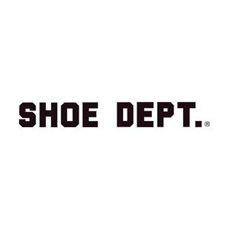 A minimalist logo featuring the text 'Shoe Dept.' in bold, uppercase letters in Uvalde County, Texas