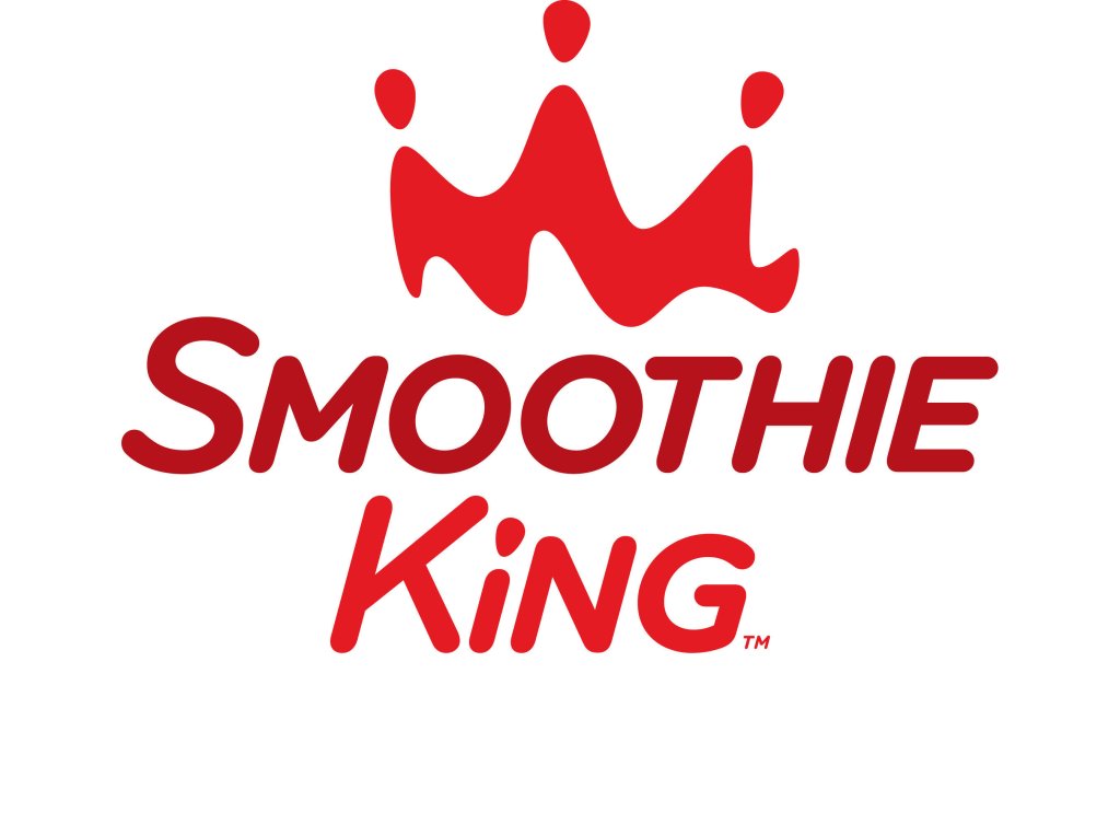 A vibrant red crown symbol with three peaks, representing the 'Smoothie King' brand in Uvalde County, Texas