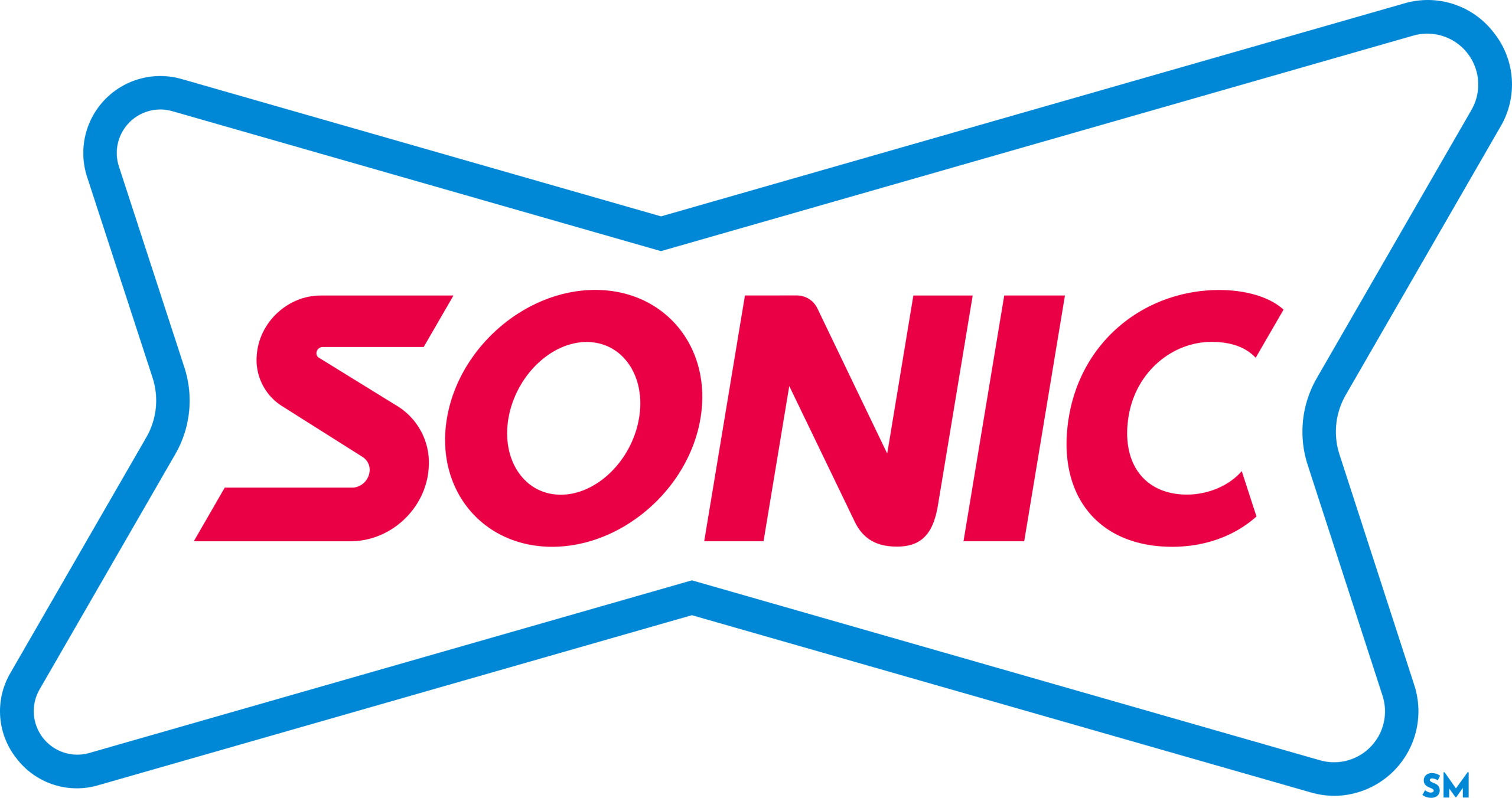 The Sonic logo features a white starburst shape with a pink outline, containing the word 'SONIC' in bold pink letters in Uvalde County, Texas
