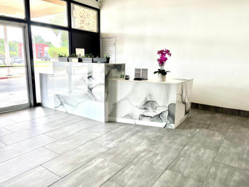 The front desk for Hotel Isabella
