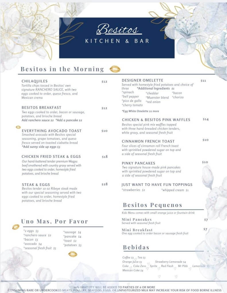 Besitos menu 3