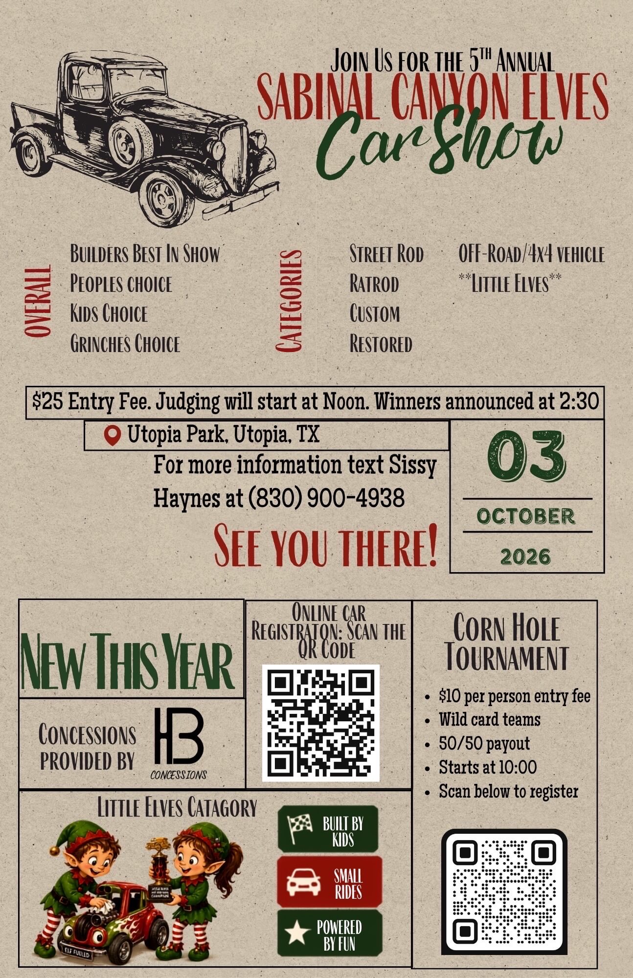 5th Annual Sabinal Canyon Elves Car Show